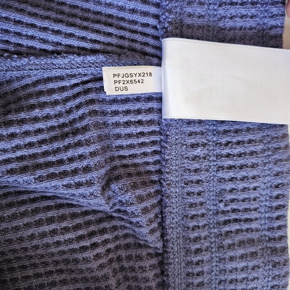 Calvin Klein Performance Plus blue waffle knit thermal activte lounge pants 2X - Picture 9 of 16